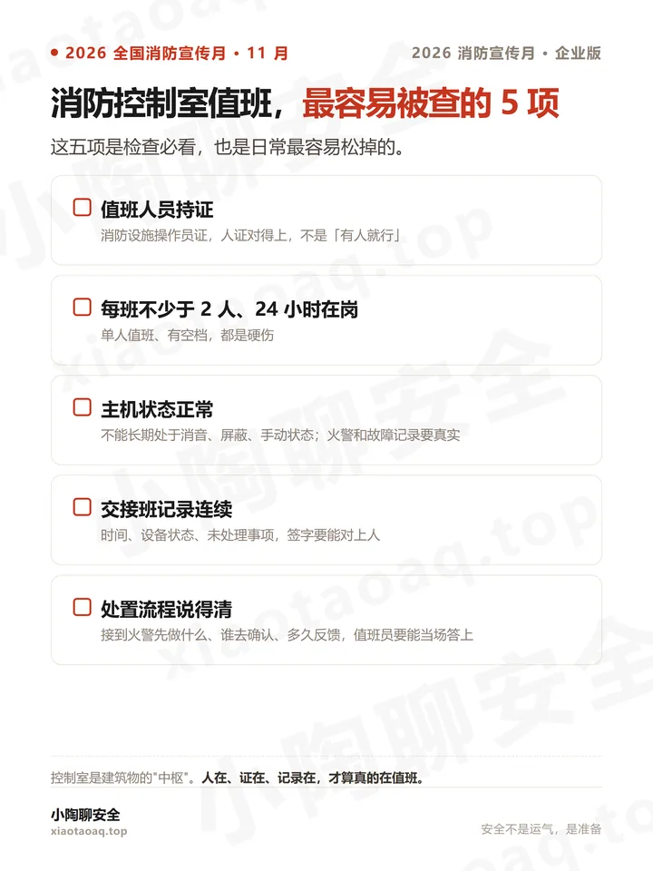 消防控制室值班要求
